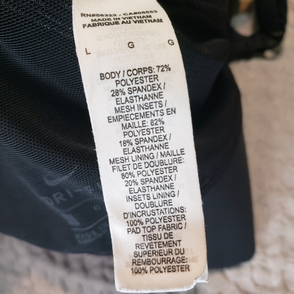 Nike Sports Bra Dry Fit Women's Dark Gray Size LARGE - Picture 6 of 6